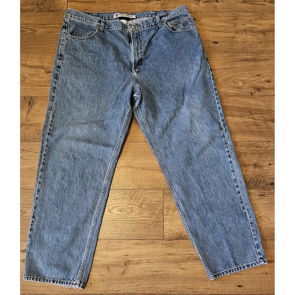 Harley Davidson Jeans Mens 42x32  Blue‎ Denim Straight Leg Some Distress (40x30)